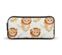 Scomparti Porta Matite Cute Lion Little Astuccio Portamatite Multifunzione Portapenne Per Ragazzi, Ragazze, Collegio, 20X9X4Cm