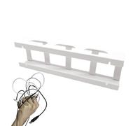 Scomparto per la gestione dei cavi - Gestione cavi sotto desk | Organizer per la gestione dei cavi | Organizzatore di fili orizzontale per l'uso domestico e ufficio | Supporto per cavi nascosto per