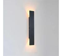 Sconce da Parete a LED, Lampada da Parete Moderna in Alluminio LED luci Lunghe e Sottili Illuminazione su/Giù Illuminazione Corridoio Camera da Letto Soggiorno Decorazione (Luce Calda, Nero98*55-2W)
