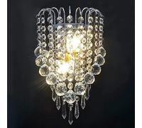 Sconce da Parete in Cristallo per Interni, Lampada da Parete a Sospensione in Cristallo Creativo Lampada da Parete Camera da Letto Comodino Davanti allo Specchio E14 Bagno di Lusso Vanity Lighting