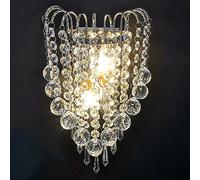Sconce da Parete in Cristallo per Interni, Lampada da Parete a Sospensione in Cristallo Creativo Lampada da Parete Camera da Letto Comodino Davanti allo Specchio E14 Bagno di Lusso Vanity Lighting