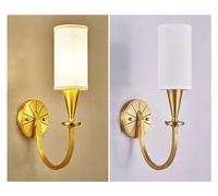 Sconce da parete in rame americano Decorazioni Compatible with la casa Base Compatible with lampada AC110V 220V Illuminazione del corridoio della camera da letto