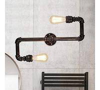 Sconce da Parete retrò Industriale Americano Bar Caffetteria Internet Cafe Corridoio Scala Tubo dell'Acqua E27 * 2 Lampada da Parete Ristorante Vintage Libreria Fienile Cantina Lanterna da Parete