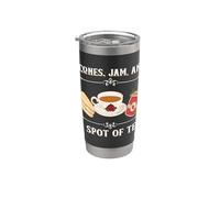 Scones Jam English Tea Rituale Lover Pomeriggio British Tea Bicchiere termico in acciaio inox doppia parete