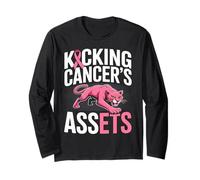 Sconfiggere Il Cancro: Nastro Rosa di consapevolezza Maglia a Manica