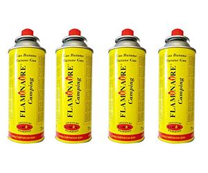 SCONOSCIUTO 4 CARTUCCE con VALVOLA BUTANO Cucina Campeggio BOMBOLA