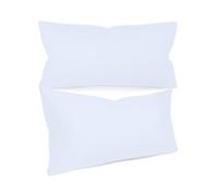 Sconosciuto Federe per cuscino tinta unita in confezione doppia - in 8 colori e 3 taglie - Design moderno accessori decorazione in sottili, cotone, bianco, ca. 40 x 80 cm