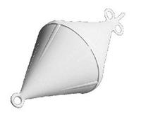 Sconosciuto Gavitello bicono 22 x 49 cm Bianco