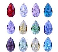 Sconosciuto H & D 38 mm multicolore Feng Shui Faceted Decorating Crystal griglia Prism, confezione da 12