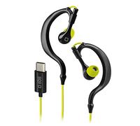 SBS TESPORTINEARTYCK cuffia e auricolare Cablato A clip, In-ear Sport USB tipo-C Nero, Lime