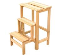 Sconosciuto Scala Sgabello Retrattile-Noce