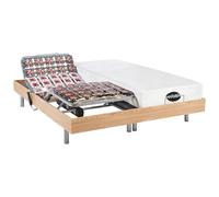 Sconosciuto Set da relax, con sospensioni, memory foam e bambù LYSIS III di NATUREA - Motori OKIN - 2 x 90 x 200 cm - Quercia naturale
