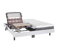 Sconosciuto Set da relax doghe e sospensioni memory foam DIONYSOS di DREAMEA - motori OKIN - bianco - 2 x 80 x 200 cm