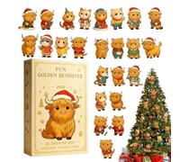 SConto Alla Rovescia Di Natale - Figurine Di Delle Highland ]24 Giorni, Yak In Acrilico 2D Per Amanti, Gli Amici, Gli Appassionati ]Famiglia, Le Festività Natalizie, La Casa