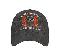 Scontroso, Mai Felice A Meno Che Non Sia Un Vecchio Motociclista Uomo Donna Cappellini da Sole Traspirante Snapback-Cappello Protezione Solare Cappelli da papà per Estivo All'Aperto Alpinismo