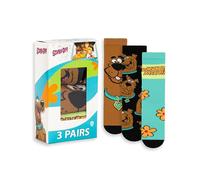 Scooby-Doo! Calzini unisex multicolore Mystery Machine, set da 3 | Abbigliamento quotidiano con personaggi dei cartoni animati | Warner Bros Merchandise