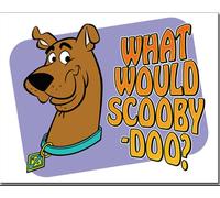 Scooby Doo Cosa Farebbe Scooby Doo? Cartello Metallico Divertente 400Mm X 310Mm