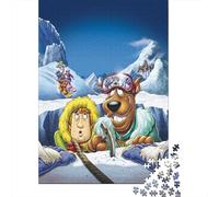 Scooby-Doo Jigsaw Puzzle in Legnos Adulto 1000 Pezzi Gioco Education Regalo Per Amore E Amico Per Gioco Familiare Decorazione Interna Unica Stress Relief Toy 1000pcs (75x50cm)