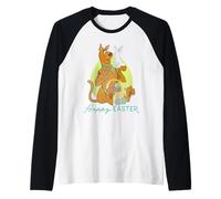 Scooby-Doo Kissing Easter Bunny Maglia con Maniche Raglan