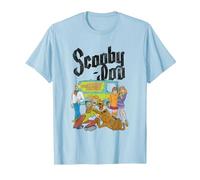 Scooby Doo Mystery Machine Gang Maglietta, Uomo, Celeste, L