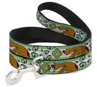 Scooby Doo Pet Leash, Dog Leash, Scooby Doo Sneaking Pose and Monster Eyes Green