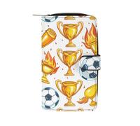 Scooer Football on Fire - Portafoglio da donna in pelle PU, lungo, organizer per ufficio e viaggio