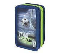Scooli - Astuccio Scolastico Tripledecker Team Player - Grande Astuccio Scolastico con matite di Alta qualità - Pratico e Funzionale - a Partire dai 6 Anni