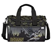 Scooli - Borsa sportiva Batman per bambini - 23 x 35 x 16 cm - ampia tasca principale - tracolla regolabile - accessori per la scuola - borsa a tracolla