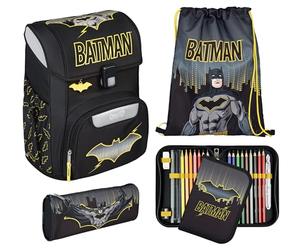 Scooli - EasyStart set di zaino scolastico - zaino scolastico ergonomico per la scuola primaria - set composto da più pezzi - Batman