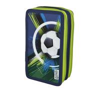 Scooli - Tripledecker Soccer Champ - Astuccio per Studenti Riempito con Penne e Accessori di Alta qualità - Ideale per Scuola, Tempo Libero e in Viaggio - da 6 Anni