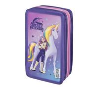 Scooli - Tripledecker Unicorn Academy - Astuccio per Studenti Riempito con Penne e Accessori di Alta qualità - Ideale per Scuola, Tempo Libero e in Viaggio - da 6 Anni
