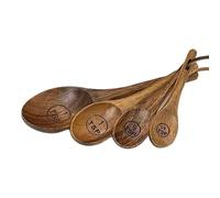 Scoop di caffè in legno - Misurazioni pratiche eleganti pratiche massimizzano efficienza set di cucchiai di misurazione in legno | Coppa di misurazione della durata potenziata set per la cottura da fo