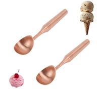 Scoop di gelato 8 pollici da 8 pollici, 2 pezzi in acciaio inossidabile cucchiaio per gelato in metallo cucchiaio con impugnatura ergonomica per ballor di melone di frutta gelato (Pink)