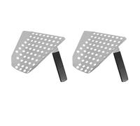 Scoop patatine da 2 pezzi, paletta popcorn in acciaio inossidabile pazzo di pazzo fritta a manico singolo con fori per cucina popcorn