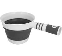 Scoop pieghevole in plastica per l'acqua, Mestolo for acqua pieghevole in PP e paletta da bagno multicolore 26,4x15,2 cm for cucina, bagno e giardino(Gris)
