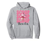 Scoop There It Is Ice Cream Cone Girl Mom, Fiocco Rosa a Forma di Civetta Felpa con Cappuccio