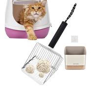 Scooper Di Gatto con Supporto - Cat Litter Scoop Deep Phelt | Scoop Lettiera Di Gatto Portatile, Acciaio A Setaccio Rapido Poop Thernter Tovel Pulizia Strumento per Animali D