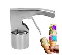 Scooper di gelato nostalgico vecchio stile, scoop di gelato cilindrico in acciaio inossidabile in acciaio inossidabile con grilletto a molla per facilitare il rilascio