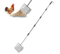 Scooper - Lettiera per gatti, regolazione con manico estensibile, manico di pollo, in acciaio inossidabile, coop Scooper 201, in metallo, Large Litter Phelt Cat Litter Scooper