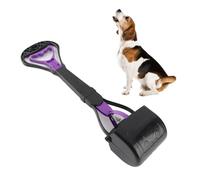 Scooper per cani, pieghevole Scooper per cani Scooper per raccogliere la cacca del cane Strumento per raccogliere la cacca con manico lungo per raccogliere erba, sporco e ghiaia