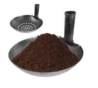 Scooper per Fango da Giardino in Metallo, in Ferro, mestolo per la rimozione del Letame, Migliore Gestione del Fango | Igiene Senza sbavature, da lettiera in Metallo, per Prato all'aperto, Via