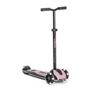 Scoot & Ride Highwaykick 5 Kickboard con monopattino a LED per bambini a partire dai 5 anni, manubrio regolabile in altezza e rimovibile, rosa