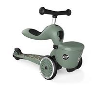 Scoot & Ride Highwaykick 1 LIFESTYLE 2W1 RIDER AND HOLIDAY WITH LOCKED STORAGE BAG 1-5 YEARS GREEN LINES
