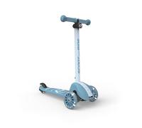 Scoot & Ride Highwaykick 3S Monopattino per bambini a partire dai 3 anni in su, regolabile in altezza, 2 volte, sterzo a LED, pieghevole, per bambini, 96-130 cm (acciaio)
