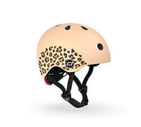 Scoot & Ride Scoot And Ride-Casque XS Motif Leopard, Casco Motivo Gioventù Unisex