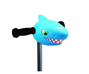 Scootaheadz - Testa di monopattino Shark - Per personalizzare i monopattini per bambini - Dai 3 anni - Manubrio Shark Head in blu, rosso e argento - Accessori per monopattini per bambini