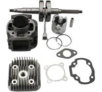 Scooter 70cc Big Bore Cylinder Set & Racing Crankshaft Compatible with A-pr-il-ia Amico GL 50 Sport SR 50cc AC 47mm / 10mm 2-Stroke 123