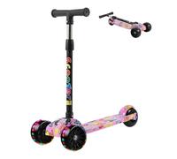 Scooter a 3 ruote per bambini, scooter per bambini, scooter a colori portatile con luce a LED, ruote con ponte sinlips, scooter per vaccini a 3 ruote per soddisfare