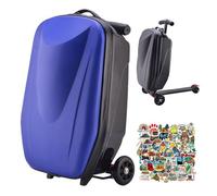 Scooter Bagaglio a mano Valigia rigida da viaggio Scooter, pieghevole e staccabile Valigia portatile per adulti/bambini, bagaglio leggero multifunzionale con ruote per aeroporti e pendolari(Blue1)