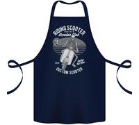 Scooter Club Moto Motocicletta Teschio Cotone Grembiule 100% Biologico